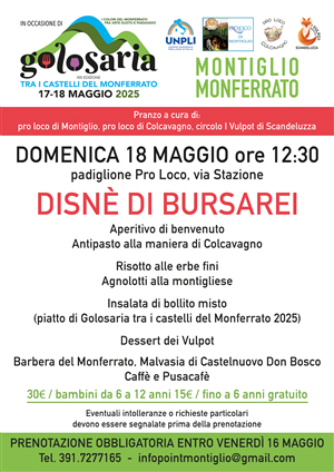 GOLOSARIA a Montiglio Monferrato